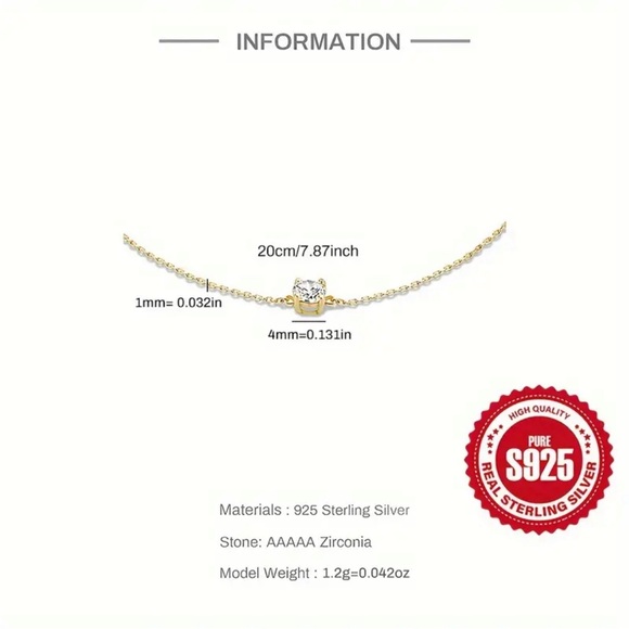 Charlotte 18k Gold Plated Sterling Silver Cubic Zirconia Bracelet - Picture 2 of 2